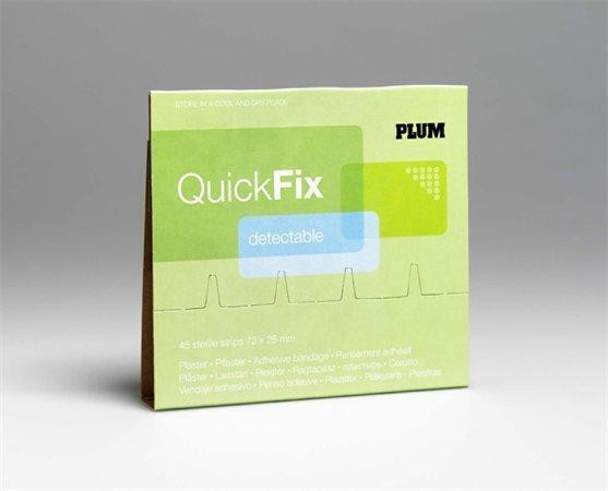 Náhradní náplasti "Quick Fix", modrá, detekovatelné, 45 ks, PLUM 5513/GANPL5513