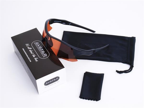 Sluneční brýle "Shield", černá, HD polarizační, AVATAR