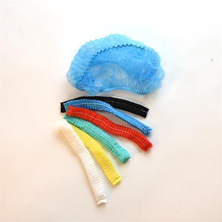 Síťka na vlasy, červená, s gumičkou, jednorázová, 100 ks/balení, 1103P