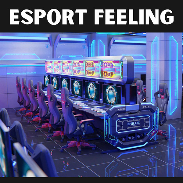 Herní židle E-blue COBRA, červená, Bluetooth