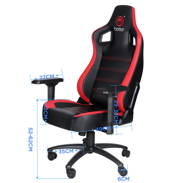 Herní židle Marvo CH-118, černo-červená