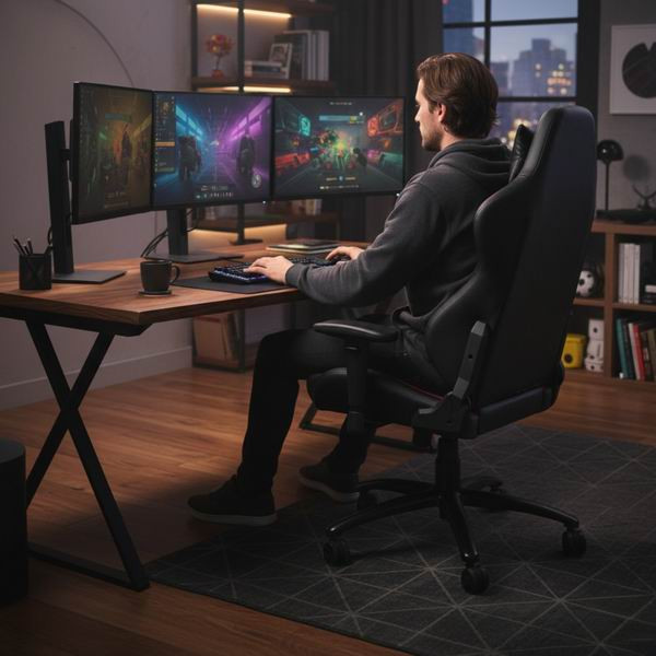 Herní židle Red Fighter C3, šedá, odnímatelné polštářky