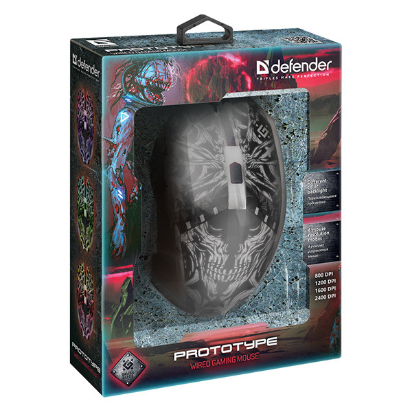 Defender Prototype GM-670L Myš drátová, černá, 2400DPI