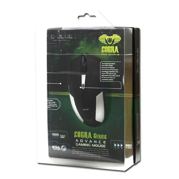 E-blue Cobra Jr. Myš bezdrátová, černá, 1750DPI