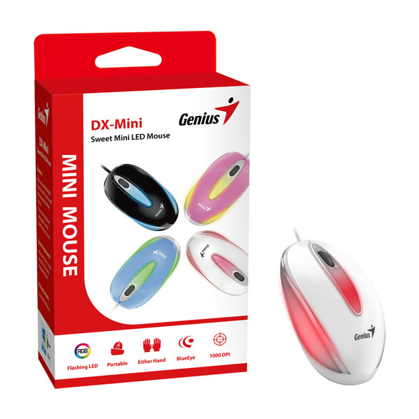 Genius DX-Mini Myš drátová, bílá, 1000DPI