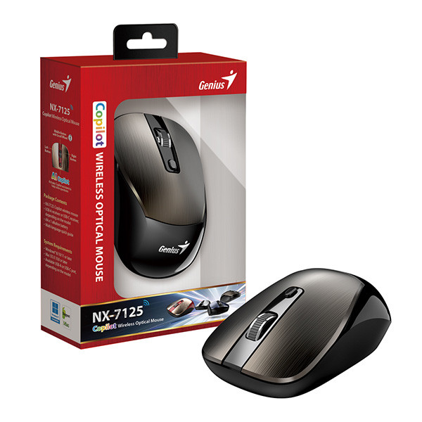 Genius NX-7125 Myš bezdrátová, čokoládová, 1200DPI