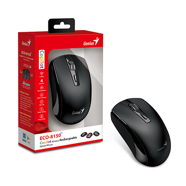 Genius ECO-8150 Myš bezdrátová, černá, 1200DPI
