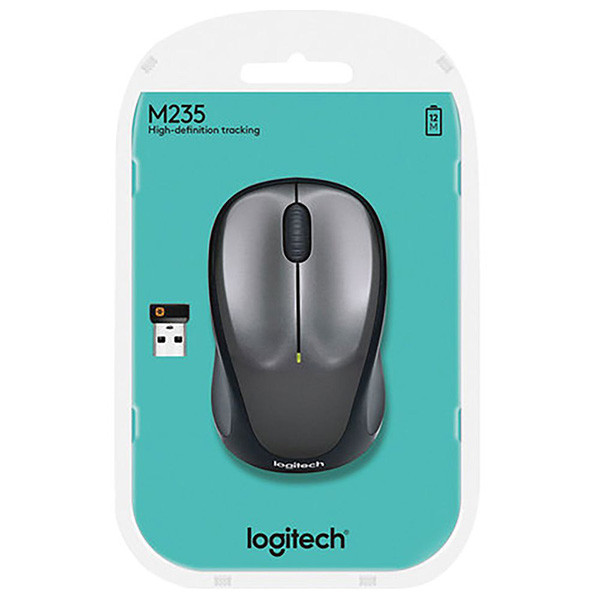 Logitech M235 Myš bezdrátová, šedá, 1000DPI