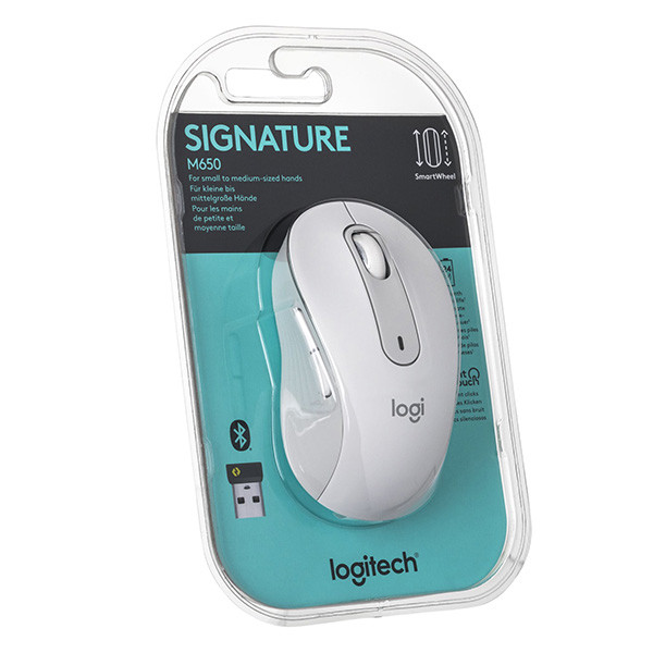 Logitech M650 Myš bezdrátová, bílá, 2000DPI