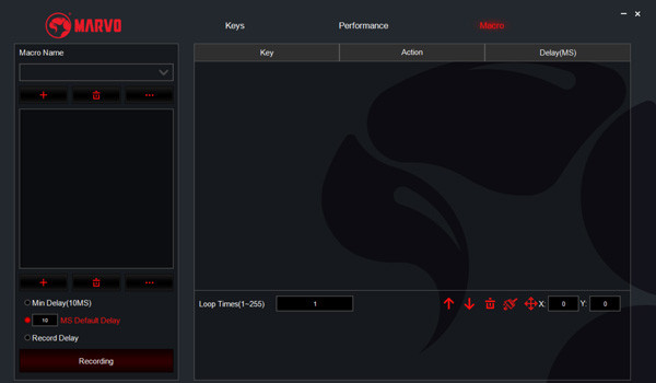 Marvo Niro 40 Black Myš drátová, černá, 12000DPI