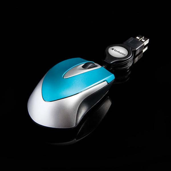 Verbatim Go Mini 49022 Myš drátová, modrá, 1000DPI