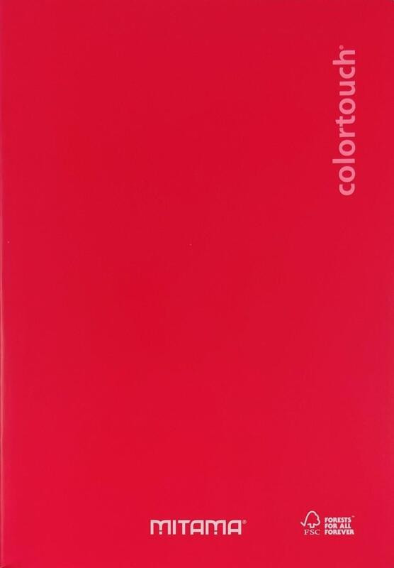 Sešit "Color Touch", A4, čtverečkovaná, 40+2 listů, červená, MITAMA 62013-90259