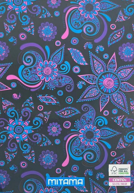 Sešit "Fantasy colours", A4+, čtverečkovaný, 52+2 listů, Mandala, MITAMA 62164-90047