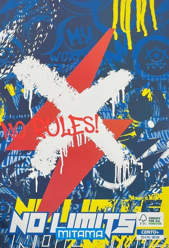 Sešit "Fantasy colours", A4+, čtverečkovaný, 52+2 listů, No limits, MITAMA 62164-90050