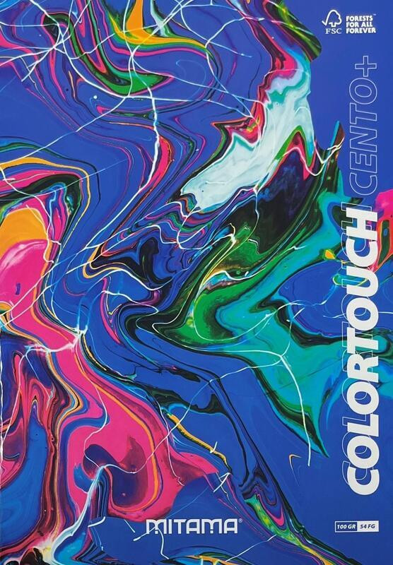 Sešit "Color Touch", A4+, linkovaný, 52+2 listů, modrá-mramor, MITAMA 62172-90131