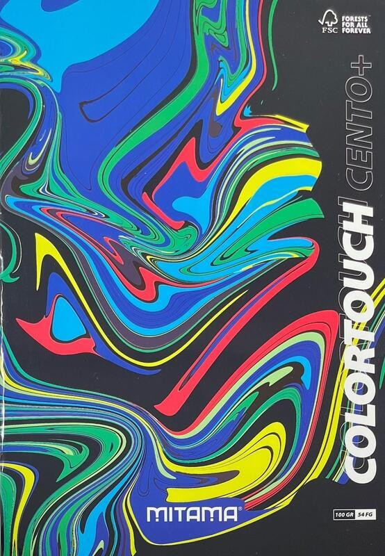 Sešit "Color Touch", A4, čtverečkovaný, 52+2 listů, černá, MITAMA 62173-90138