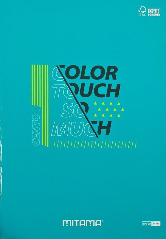 Sešit "Color Touch", A4, čtverečkovaný, 52+2 listů, tyrkysová, MITAMA 62173-90139