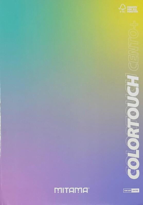 Sešit "Color Touch", A4+, linkovaný s okraji, 52+2 listů, fialová-zelená, MITAMA 62176-90150