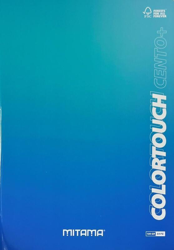 Sešit "Color Touch", A4+, linkovaný s okraji, 52+2 listů, modrá-zelená, MITAMA 62176-90151
