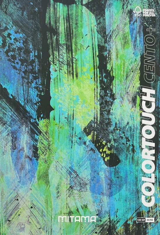 Sešit "Color Touch", A4+, linkovaný s okraji, 52+2 listů, černá-tyrkysová, MITAMA 62176-90153