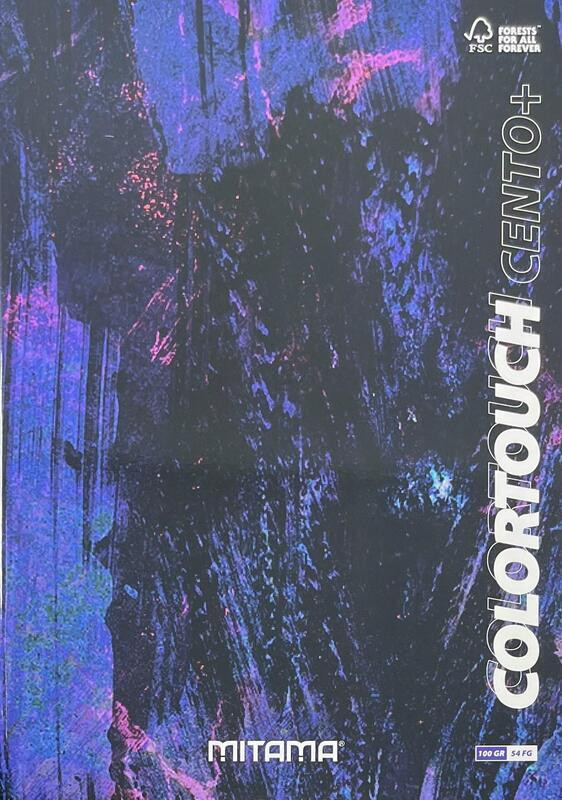 Sešit "Color Touch", A4+, linkovaný s okraji, 52+2 listů, černá-fialová, MITAMA 62176-90154