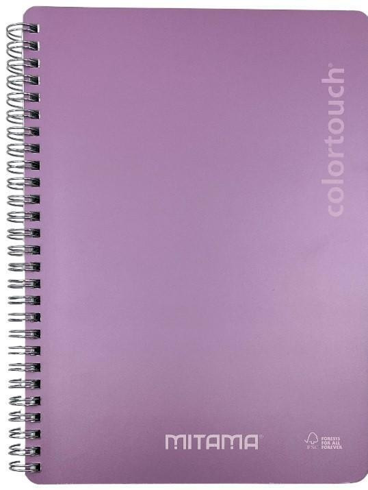 Spirálový sešit "i-Note", 18,5x24, čtverečkovaný, 90 listů, fialová, MITAMA 62282-90195