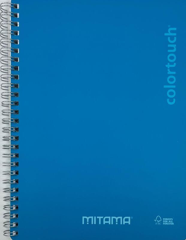 Spirálový sešit "i-Note", 18,5x24, linkovaný, 90 listů, cyan, MITAMA 62283-90204