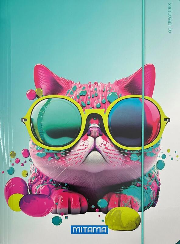 Desky s gumičkou "Animal", kočka, MITAMA 62730-90088