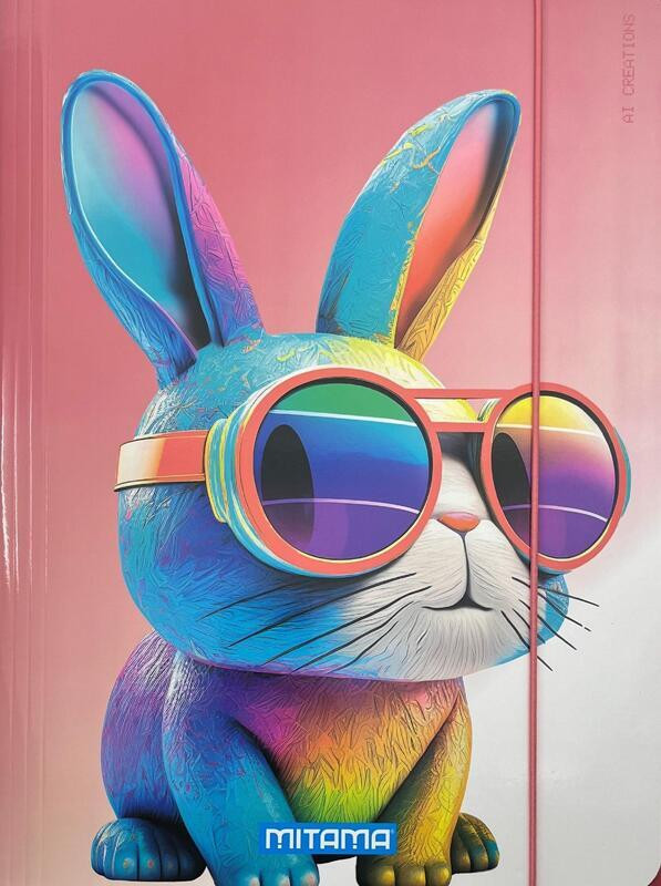 Desky s gumičkou "Animal", králík, MITAMA 62730-90090