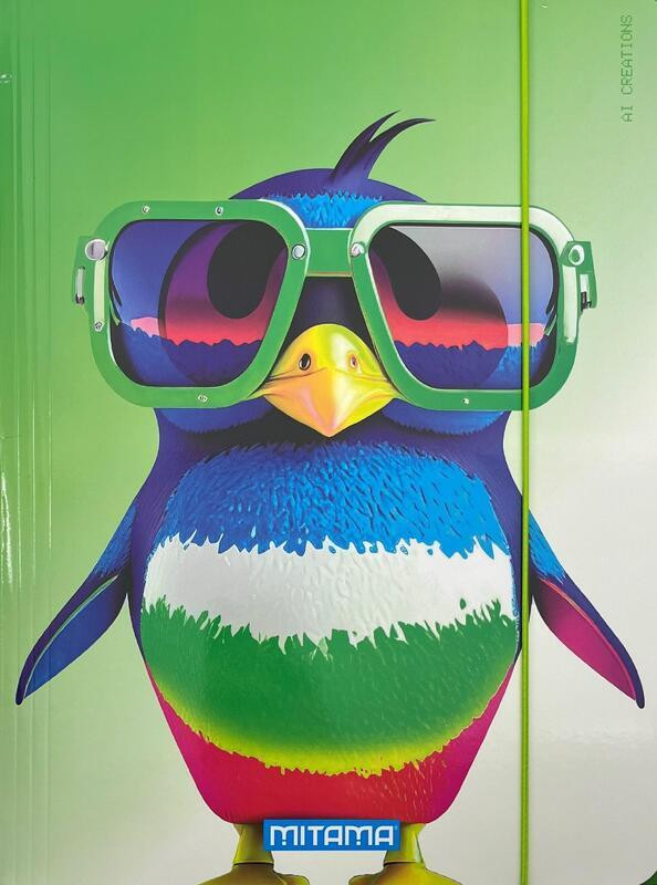 Desky s gumičkou "Animal", tučňák, MITAMA 62730-90092