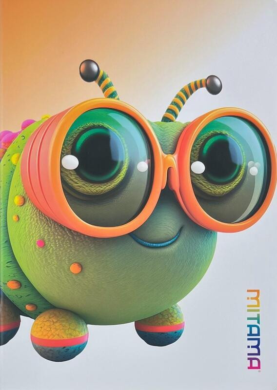 Sešit "Animal", A4, linkovaný, 40+2 listů, housenka, MITAMA 62733-90108