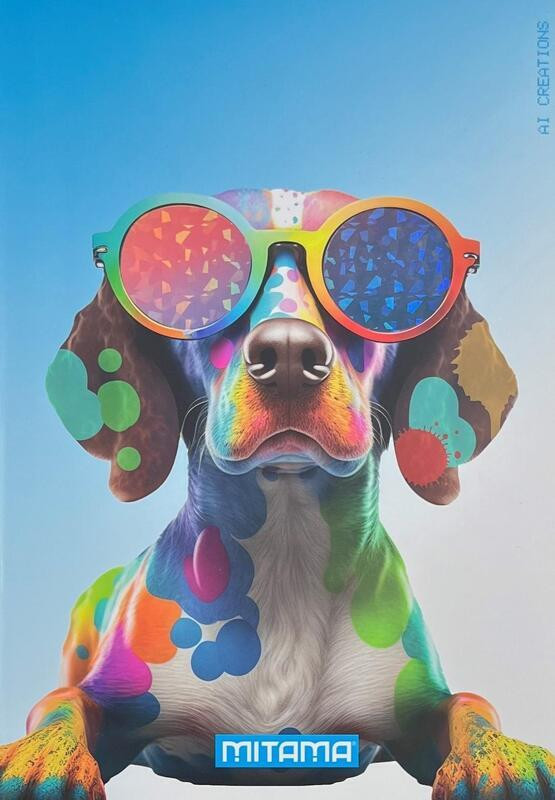 Sešit "Animal", A4, linkovaný s okraji, 40+2 listů, pes, MITAMA 62744-90111