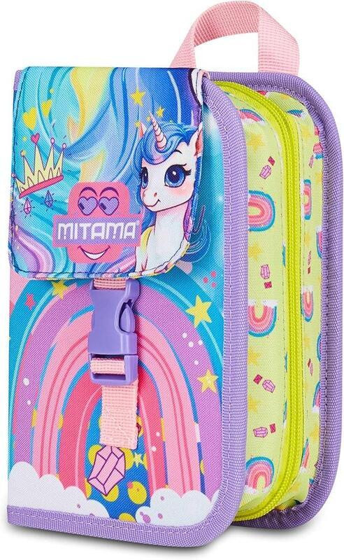 Penál plný "4Zip", rainbow, MITAMA 64855