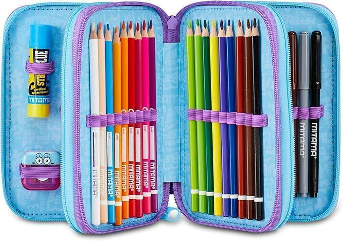 Penál plný "Triplo", daisy pop, MITAMA 64869