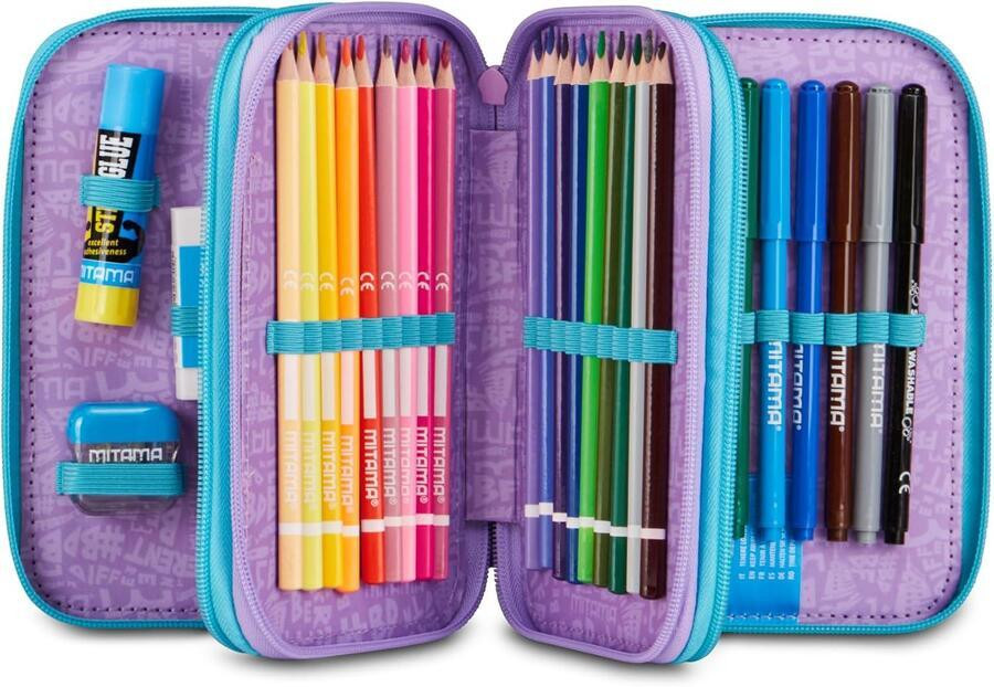 Penál plný "Triplo", Unicorn, třípatrový, na zip, MITAMA 69936