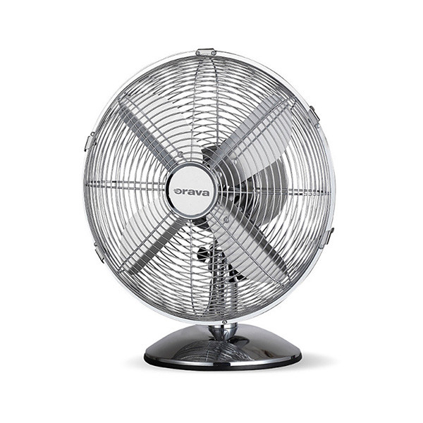 Orava nerezový stolní ventilátor, 30W, stříbrný
