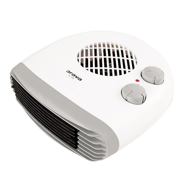 Orava Moderní horkovzdušný ventilátor, bílý