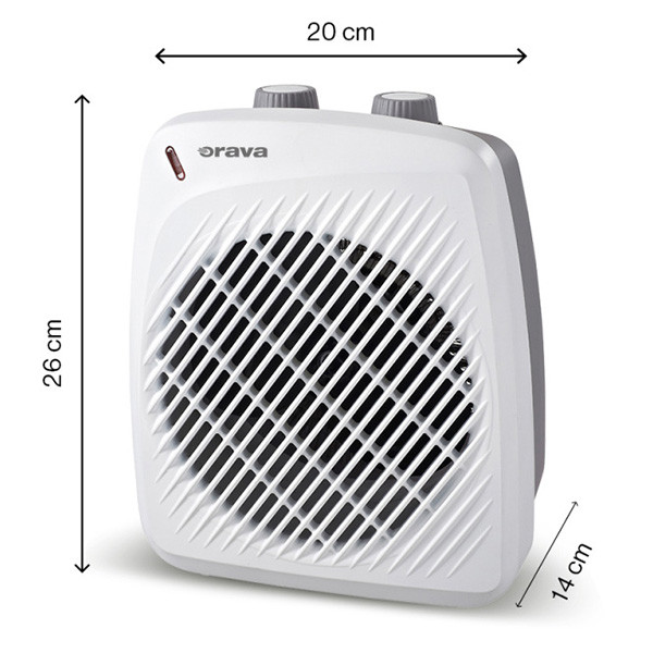 Orava Horkovzdušný ventilátor, bílý