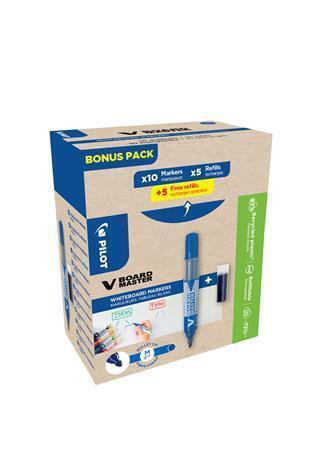 Popisovač na bílou tabuli "V-Board Master" + náplň, modrá, 2,3mm, kuželový hrot, PILOT, WBMA-L+WBS-L