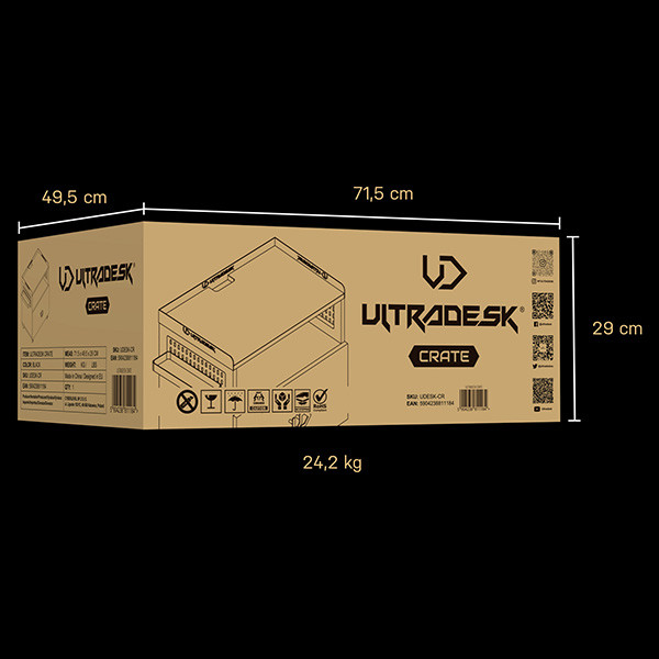 Ultradesk CRATE univerzální skříňka, černá