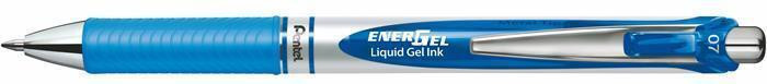 Gelové pero "EnerGel BL77", modrá, 0,35 mm, stiskací mechanismus, PENTEL BL77-CO