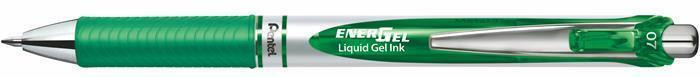 Gelové pero "EnerGel BL77", zelená, 0,35 mm, stiskací mechanismus, PENTEL BL77-DO