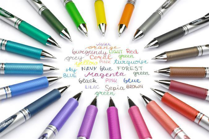 Gelové pero "EnerGel BL77", korálová, 0,35 mm, stiskací mechanismus, PENTEL BL77-P3X