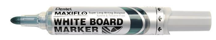 Popisovač na bílou tabuli "Maxiflo MWL5M", zelená, 2,5 mm, kuželový hrot, PENTEL