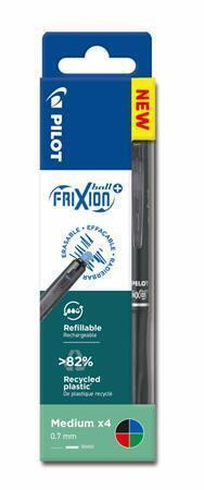 Roller "Frixion Ball +", 4 barvy, sada, 0,35 mm, vymazatelný, stiskací mechanismus, PILOT 448105