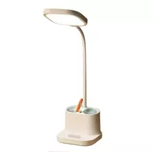 Platinet PDL008 stolní LED lampa 5W stmíbatelná, integrovaná baterie 2400mAh, USB port, bílá