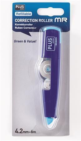 Korekční pero "MR", modrá, 4,2 mm x 6 m, PLUS 49183