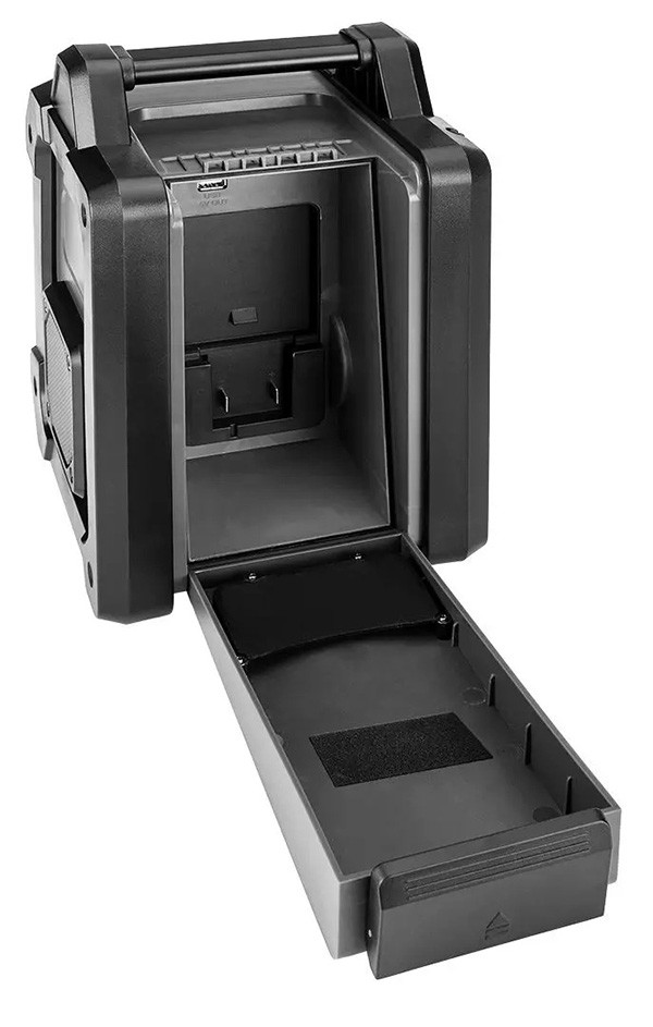 Graphite dílenské rádio, baterie, 18V, 2x15W, Li-Ion, černé