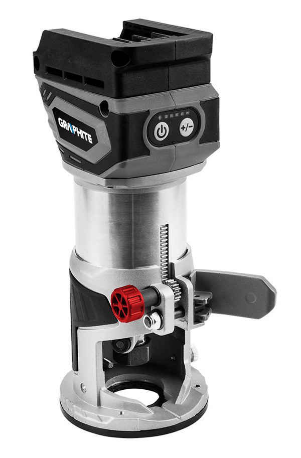 Horní frézka bezuhlíková, 58GE140, akumulátor (18V), 18V, bez baterie, Graphite