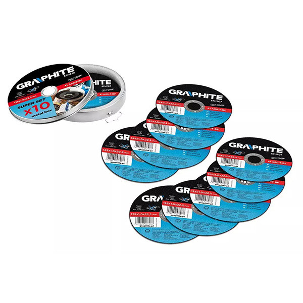 Řezný kotouč na kov Graphite 55H576 125x1x22.2 mm, 41A60-T-BF, 10 ks